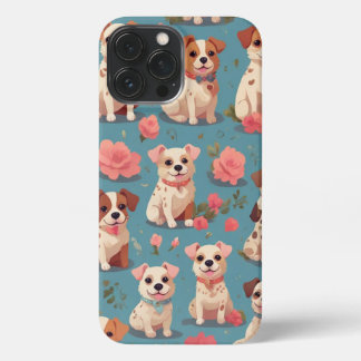 Etui iPhone 13 Pro Max Motif de chiens coupés