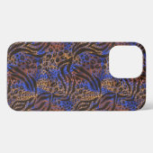 Etui iPhone 13 Pro Max Motif d'impression Leopard et Zebra (Verso Horizontal)