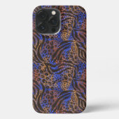 Etui iPhone 13 Pro Max Motif d'impression Leopard et Zebra (Verso)