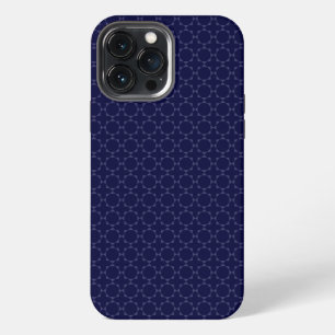 Etui iPhone 13 Pro Max Motif géométrique islamique bleu foncé