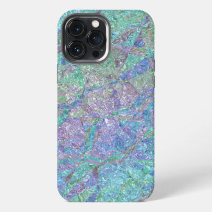 Etui iPhone 13 Pro Max Motif marbre violet bleu turquoise rose