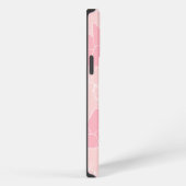 Etui iPhone 13 Pro Max Motif Papillon Rose et Blush Monogram M Moderne (Côté droit)