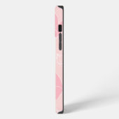 Etui iPhone 13 Pro Max Motif Papillon Rose et Blush Monogram M Moderne (Côté gauche)