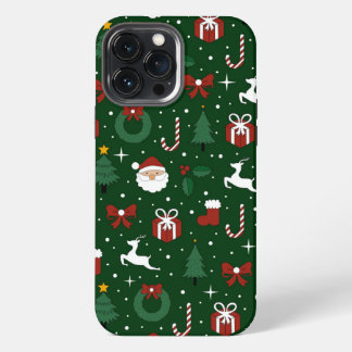 Etui iPhone 13 Pro Max Motif vert de Noël