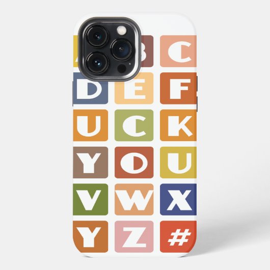 Etui iPhone 13 Pro Max Naughty Alphabets iPhone 4 case-mate (Verso)