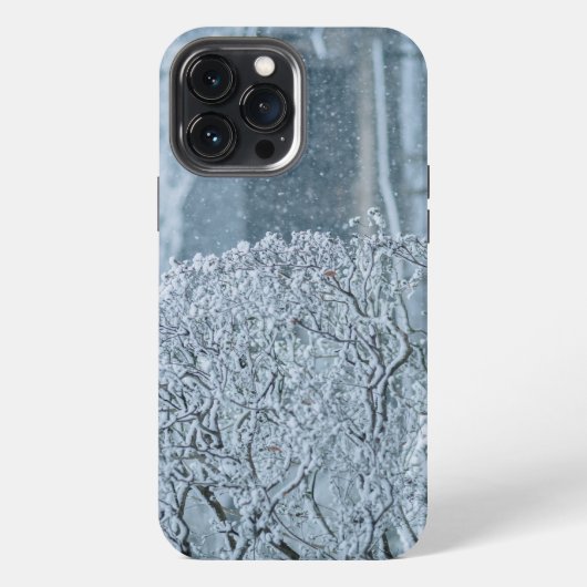 Etui iPhone 13 Pro Max Neige tombant dans les arbres (Verso)