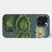 Etui iPhone 13 Pro Max Nénuphar bleu Coque-coque iphone unique -mat (Verso Horizontal)