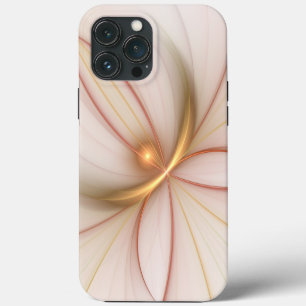 Etui iPhone 13 Pro Max Noblement cuivre et or Art fractal moderne abstrai