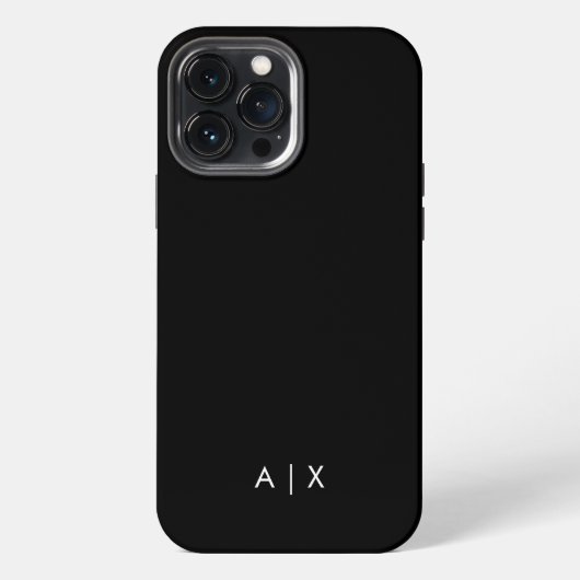 Etui iPhone 13 Pro Max Nom de couple simple monogrammé (Verso)