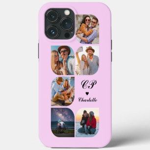 Etui iPhone 13 Pro Max Nom Monogramme 6 Photo Moderne Tendance Simple
