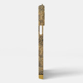 Etui iPhone 13 Pro Max Nom personnalisé motif floral doré (Côté droit)