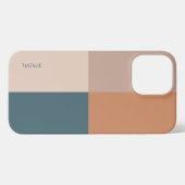 Etui iPhone 13 Pro Max Nom personnalisé tendance palette de couleurs natu (Verso Horizontal)