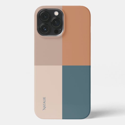 Etui iPhone 13 Pro Max Nom personnalisé tendance palette de couleurs natu (Verso)