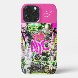 Etui iPhone 13 Pro Max NYC New York City graffiti pop personnaliser initi