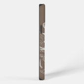 Etui iPhone 13 Pro Max Nymphéas brun graphique (Côté droit)