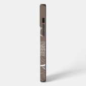 Etui iPhone 13 Pro Max Nymphéas brun graphique (Côté gauche)