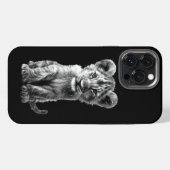 Etui iPhone 13 Pro Max Oh Bébé Gros Chat Cub Gris (Verso Horizontal)