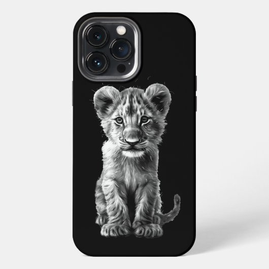 Etui iPhone 13 Pro Max Oh Bébé Gros Chat Cub Gris (Verso)