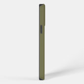 Etui iPhone 13 Pro Max Olivier Brun Vert Uni par Collections Premium (Côté droit)