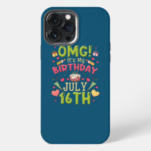 Etui iPhone 13 Pro Max OMG C'est Mon Anniversaire 16 Juillet Vintage 16 J