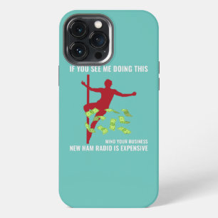 Etui iPhone 13 Pro Max Opérateur radio amateur de ham Dance Danseur Drôle