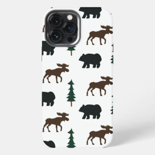 Etui iPhone 13 Pro Max Ours des bois orignal motif rustique arbre nature