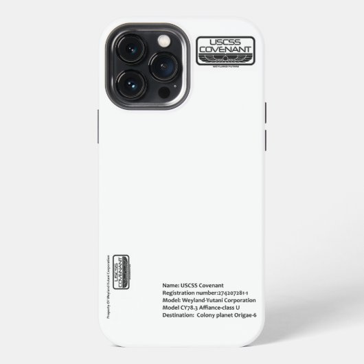 Etui iPhone 13 Pro Max Pacte USCSS (Verso)