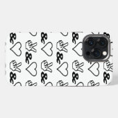 Etui iPhone 13 Pro Max Paix & Amour (Verso Horizontal)