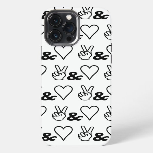 Etui iPhone 13 Pro Max Paix & Amour (Verso)