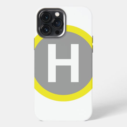 Etui iPhone 13 Pro Max Panneau héliport (Verso)
