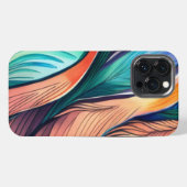 Etui iPhone 13 Pro Max Paon Abstrait (Verso Horizontal)