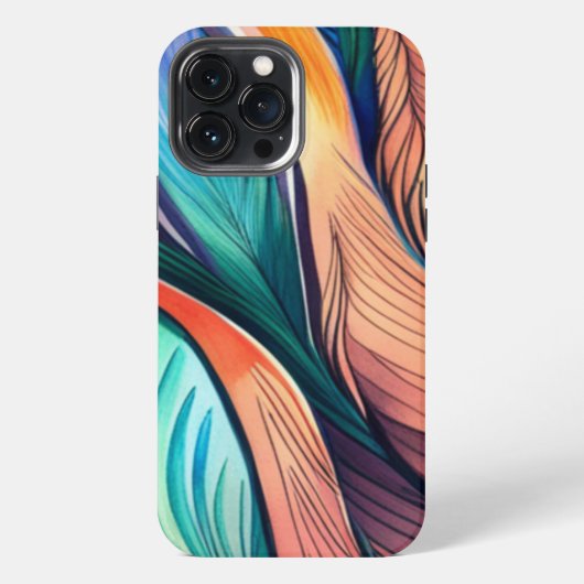 Etui iPhone 13 Pro Max Paon Abstrait (Verso)