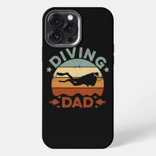 Etui iPhone 13 Pro Max Papa Plongeur Rétro Plongée Apnée Plongée sous-mar