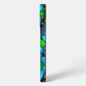 Etui iPhone 13 Pro Max Papillon bleu-vert iPhone | Papillon iPhone 13 (Côté gauche)