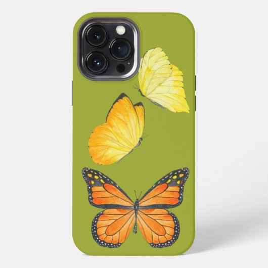 Etui iPhone 13 Pro Max Papillons sur un coque iphone (A) (Verso)