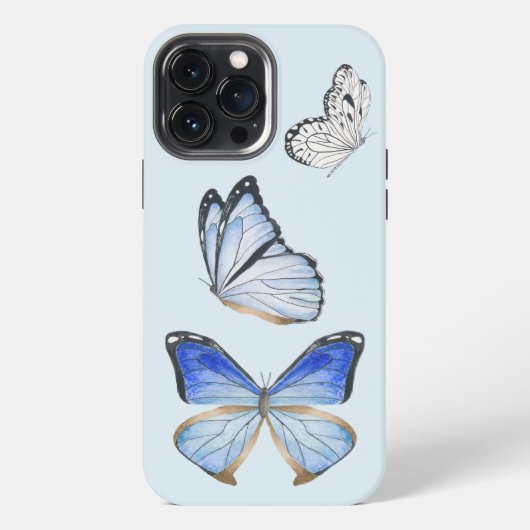 Etui iPhone 13 Pro Max Papillons sur un coque iphone (B) (Verso)