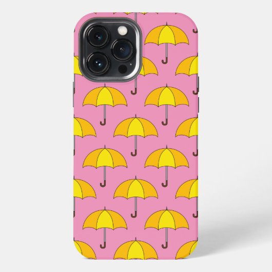 Etui iPhone 13 Pro Max Parapluie Jaune (Verso)