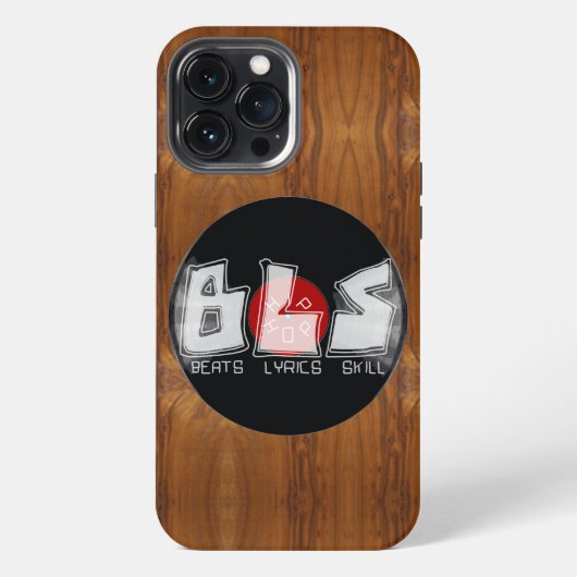 Etui iPhone 13 Pro Max paroles de compétence de rythme de hip hop BLS (Verso)
