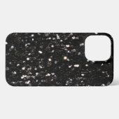 Etui iPhone 13 Pro Max Parties scintillant brillante noire et blanche (Verso Horizontal)