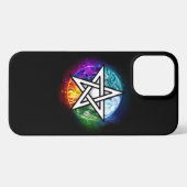 Etui iPhone 13 Pro Max pentagramme du Wiccan (Verso Horizontal)
