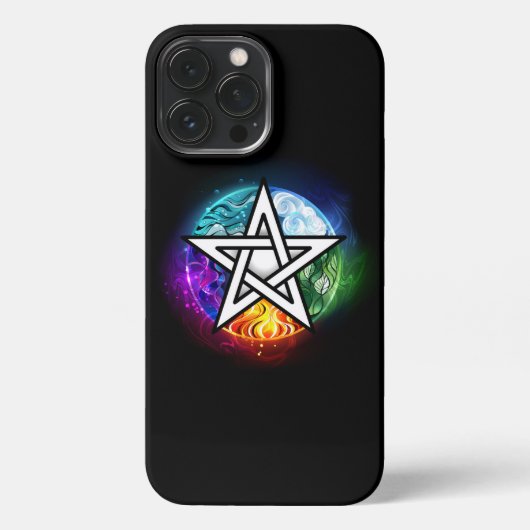 Etui iPhone 13 Pro Max pentagramme du Wiccan (Verso)