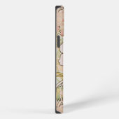 Etui iPhone 13 Pro Max Peony rose Alphonse Mucha Monogramme (Côté droit)