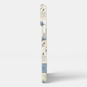 Etui iPhone 13 Pro Max Personalized Name Blue Wildflowers (Côté gauche)