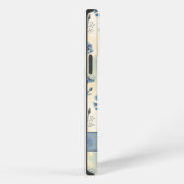 Etui iPhone 13 Pro Max Personalized Name Blue Wildflowers (Côté droit)