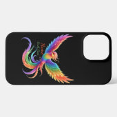 Etui iPhone 13 Pro Max Personalized Rainbow Phoenix Name Birthdate Gift (Verso Horizontal)