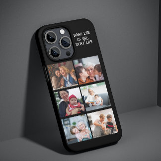 Etui iPhone 13 Pro Max personnage 6 photo collage grand-mère nana avec en