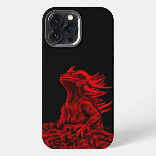 Etui iPhone 13 Pro Max Petit dragon rouge (Verso)
