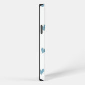 Etui iPhone 13 Pro Max petits coeurs bleus (Côté droit)