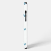 Etui iPhone 13 Pro Max petits coeurs bleus (Côté gauche)