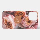 Etui iPhone 13 Pro Max Photo romantique rose rose rose monogramme mignon  (Verso Horizontal)
